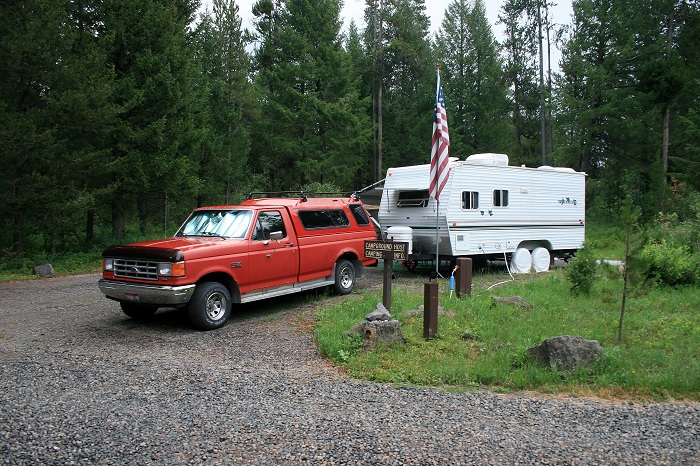 Grandview Campground near Lower Mesa Falls.