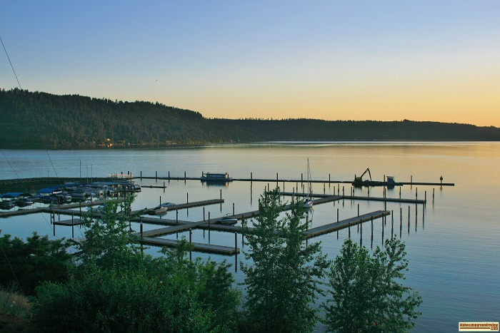 Harrison RV park and Marina on Coeur d'Alene.