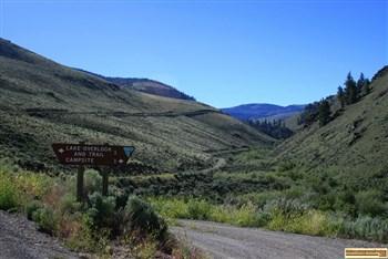 This sign is the only marker for Herd Lake Campground or Herd Lake.