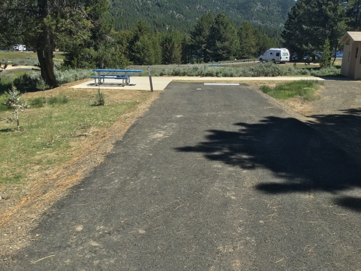 Camping in Idaho at Horsethief Reservoir Campground.