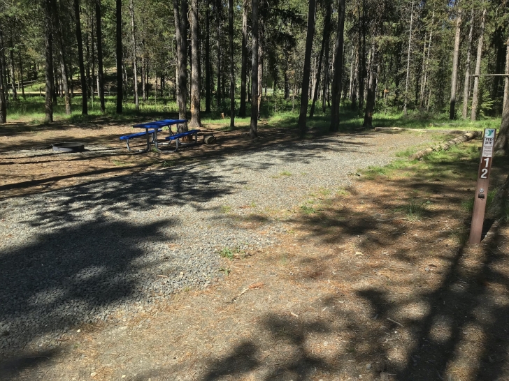 Campsite 12 is likely my favorite. I didn't camp here because we didn't know what Horsethief Creek looked like when we pick our campsite. I like it because it is shaded, level and next to the lake.
