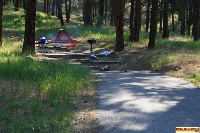 Hot Springs Campground on the South Fork of the Payette River.