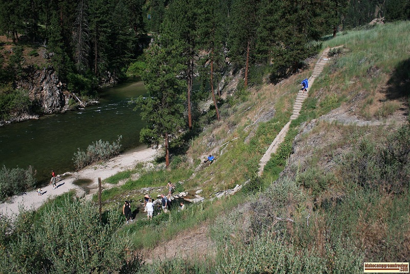 Hot Springs Campground on the South Fork of the Payette River.