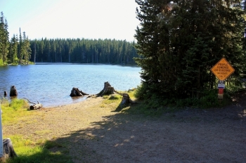 Camping in Washington's Horseshoe Lake Campground.