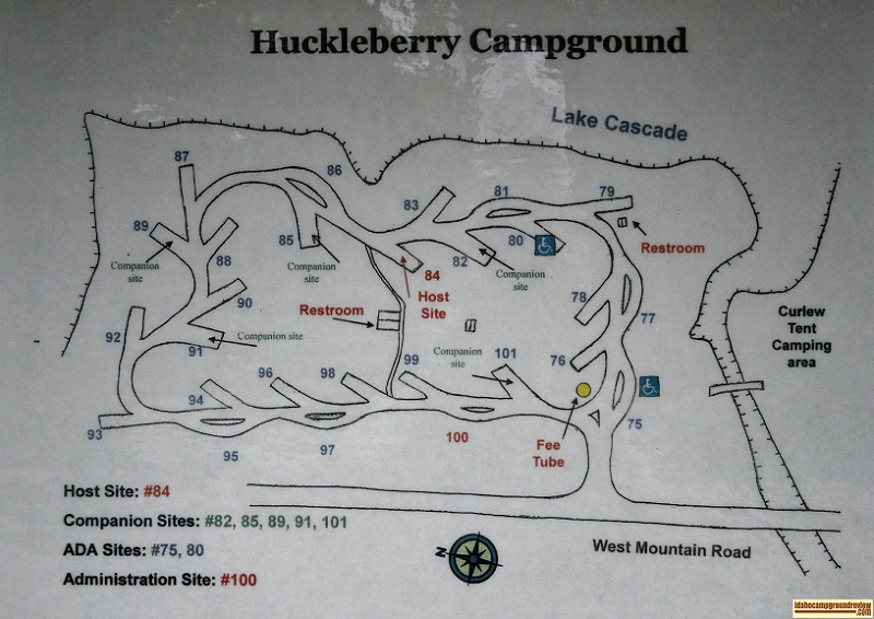 Huckleberry Campground on Lake Cascade.
