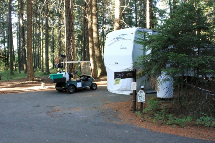 Camping in Washingtons Indian Creek Campground.