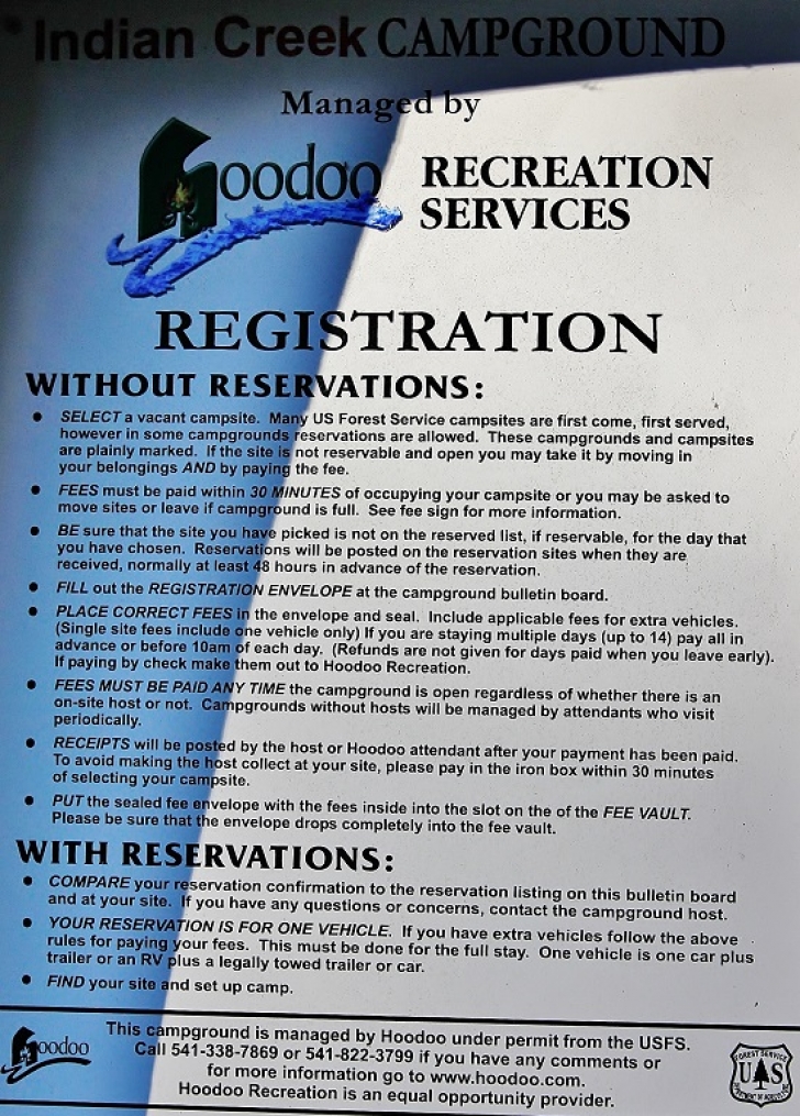 Camping in Washingtons Indian Creek Campground.