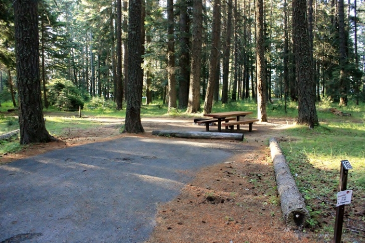 Camping in Washingtons Indian Creek Campground.
