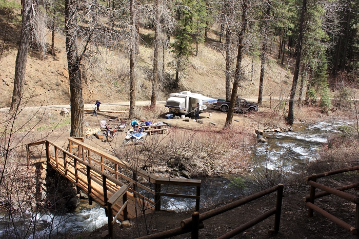 Justrite Campground on Mann Creek.