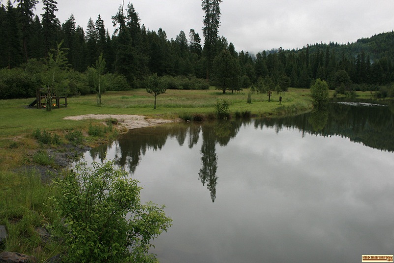 The Swimming area in Laird Park Campground, there is also a dog swimming area.