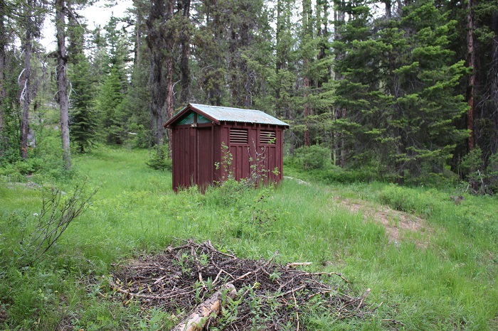 Lake Fork Campground's second outhouse.