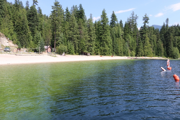 I have included 2 pictures from the end of the dock looking back at the beach.
