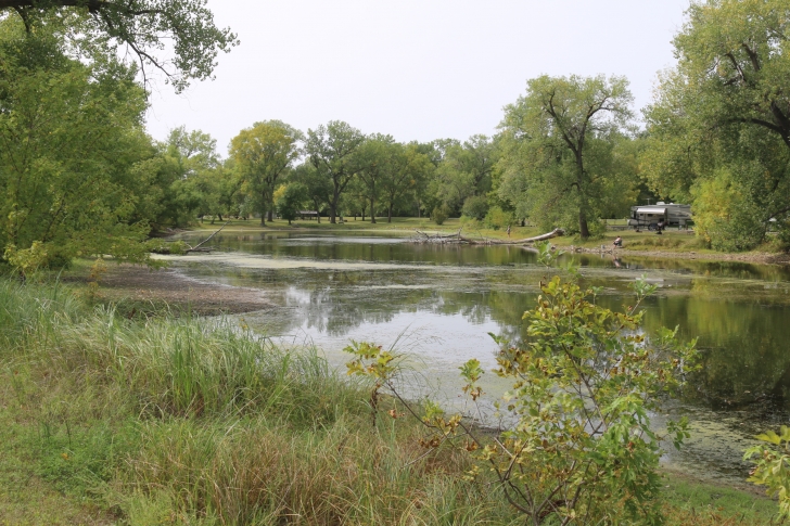 Camping at Louisville State Recreation Area on the Platte River  Nebraska