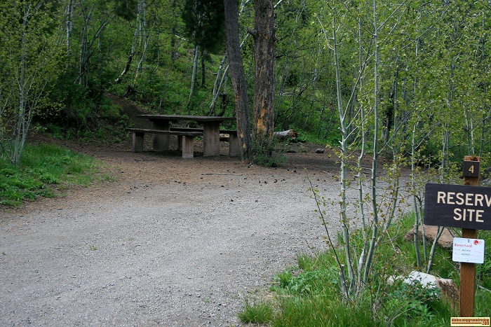 Campsite #4 in Lower Penstemon Campground.