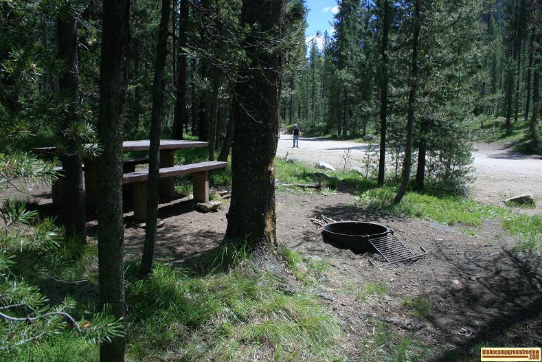 This a view of one of the sites at Marsh Creek Campground