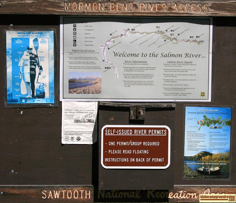 Picture of the boat ramp at Mormon Bend Campground, are "pull-thru" sites.