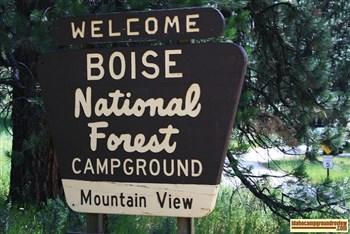 Mountain View Campground near Lowman, Idaho.