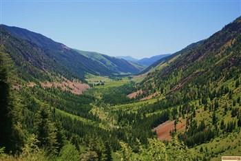 View of Trail Creek which leads down to Sun Valley.