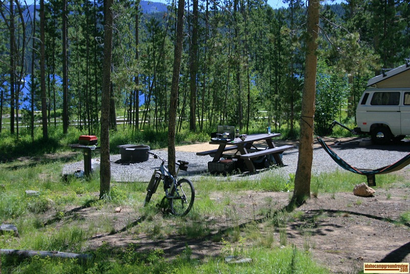 Point Campground and Day Use area on Redfish Lake