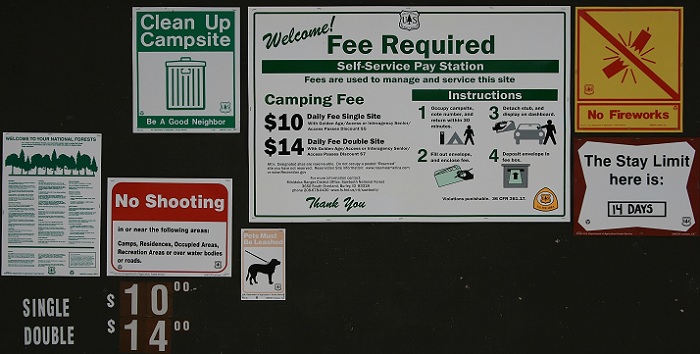 This is the sign at the entrance to Loop "D" in Porcupine Springs Campground.