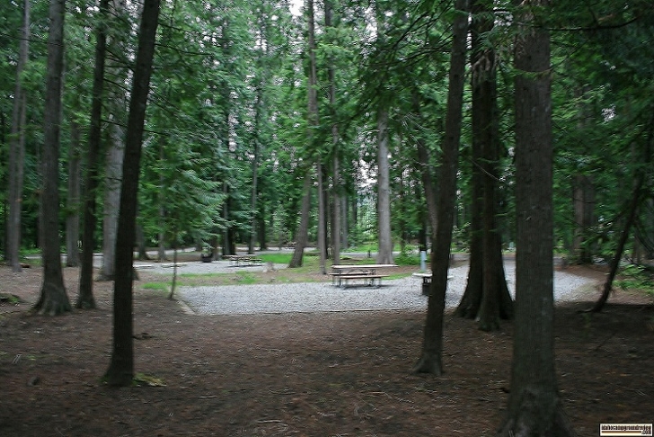 Sorry about the picture, I hope you can see how far apart the campsites are and the setting.