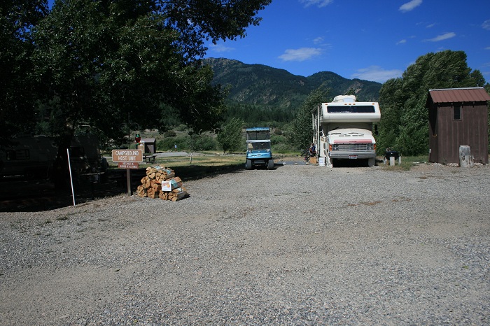 There is a camp host in the park.