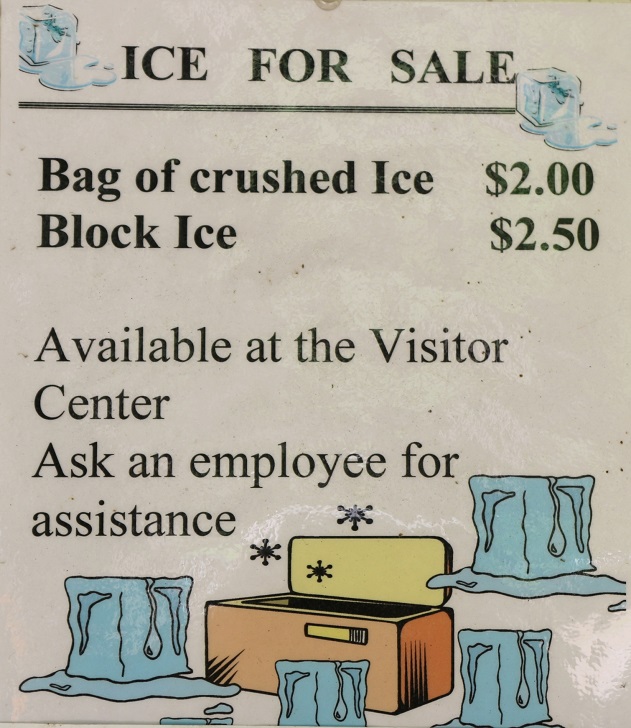 Informational signs at Round Lake State Park.