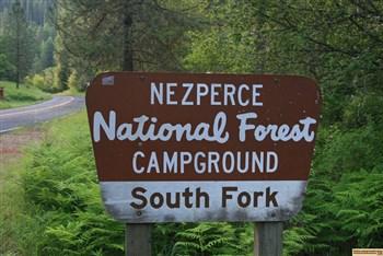South Fork Campground on the Clearwater River.