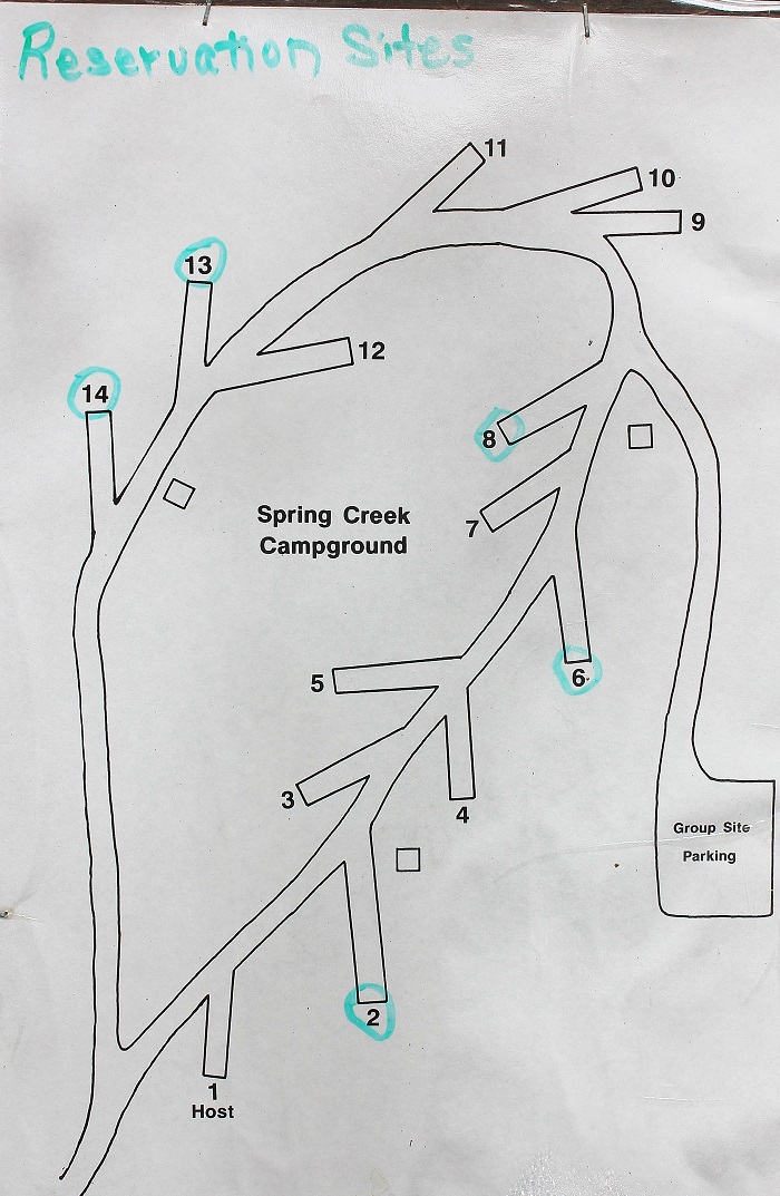 Spring Creek Campground near Hitt Mountain.