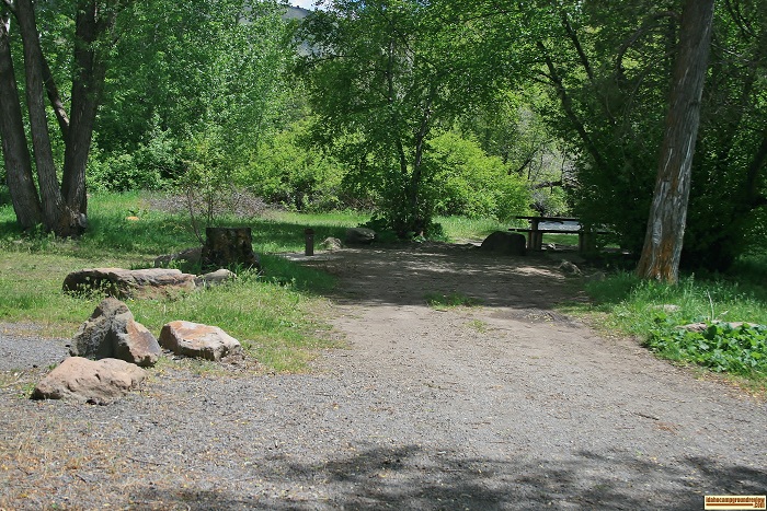 Campsite 2 in Steer Basin Campground.