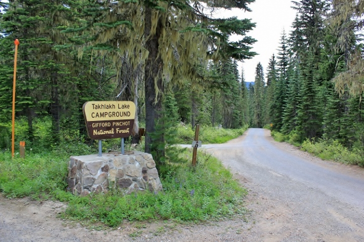 Camping in Washington's Takhlakh Lake Campground.