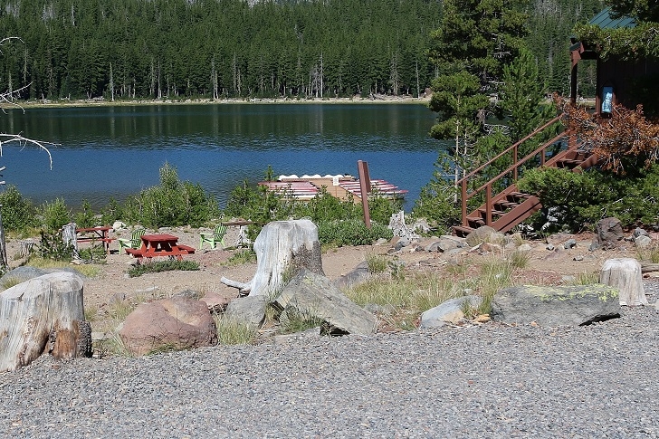 Camping in Oregons Three Creek Lake Campground.