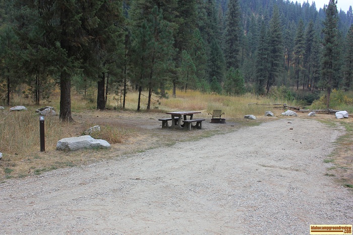 Tie Creek Campground on the Middle Fork of the Payette River in Idaho.