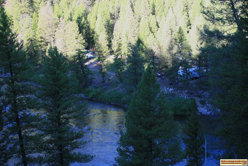 This view is of Upper O'Brien Campground from Highway 75.