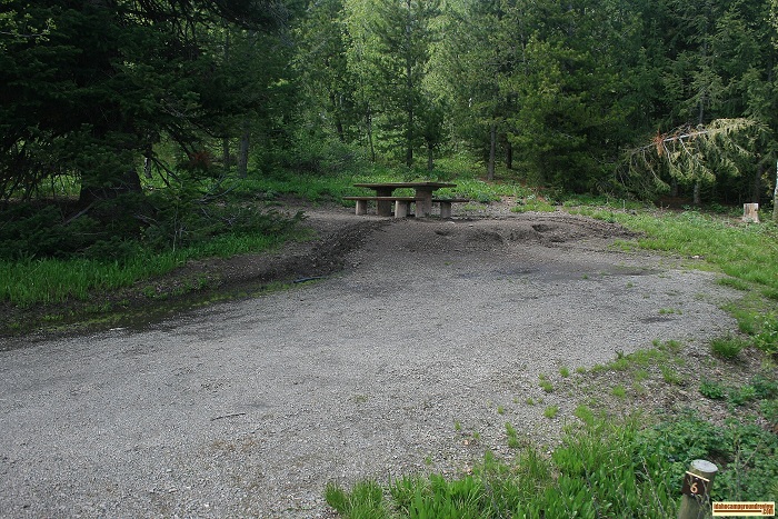 Campsite #6 in Upper Penstemon Campground.