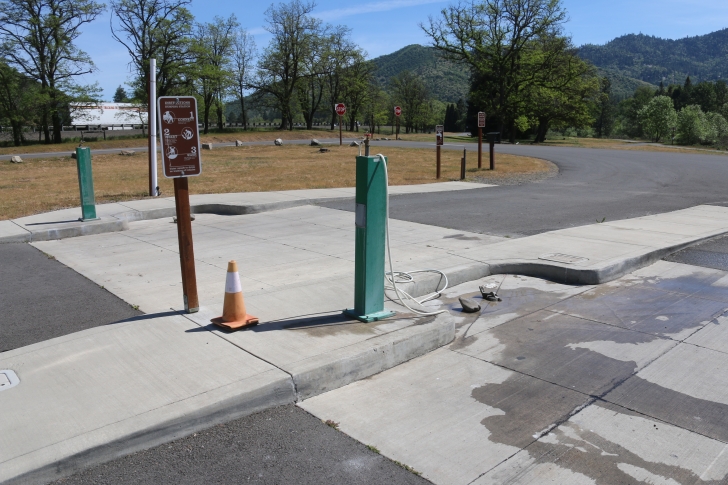 Camping at the Valley of the Rogue State park in Oregon.