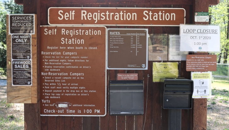 Camping at the Valley of the Rogue State park in Oregon.