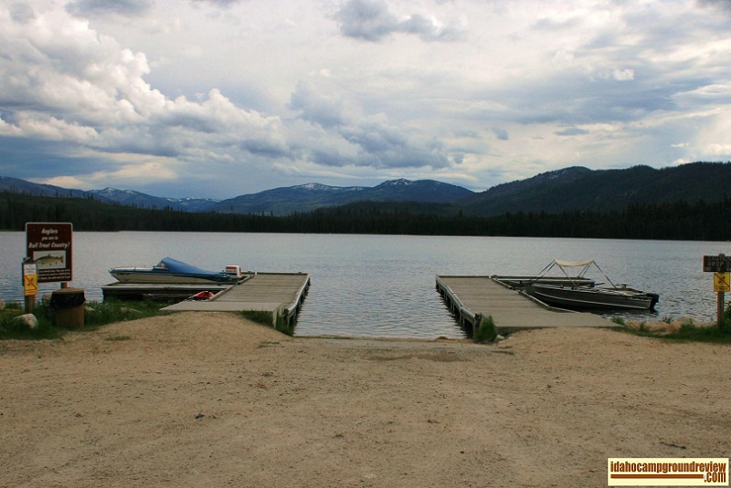 one of the boat ramp/docks on Warm Lake