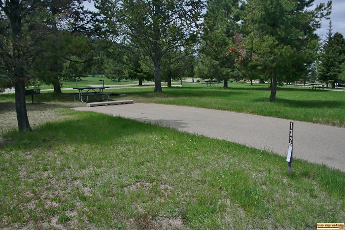 A picture of campsite 132 in West Mountain Campground