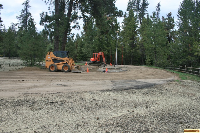 A picture of the RV dump station at West Mountain Campground