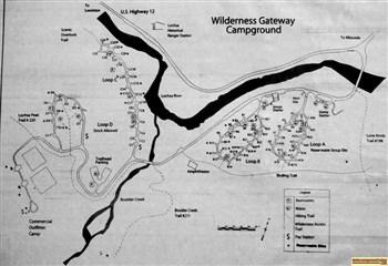 Wilderness Gateway Campground on the Lochsa River