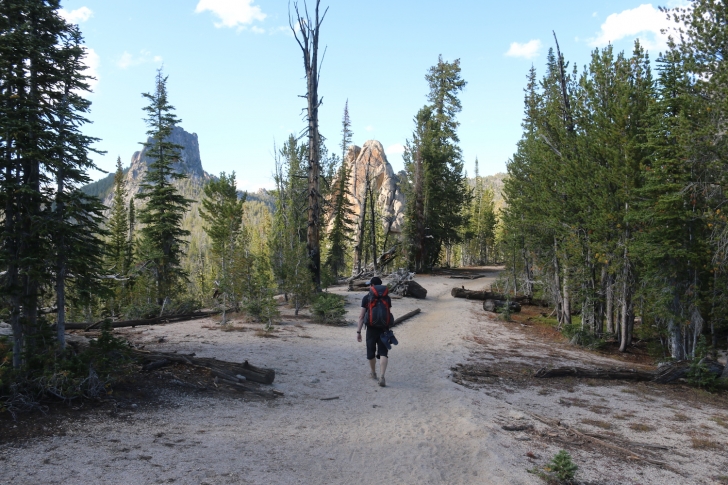 Hiking the Bighorn Crags of central Idaho.