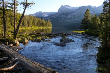 Hiking to Imogene Lake from the footbridge at Hell Roaring Lake