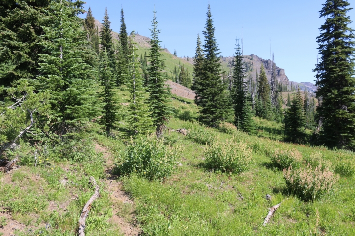 Hiking to Lava Butte Lakes north of McCall, Idaho.