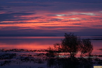 November sunrise over Lake Lowell
