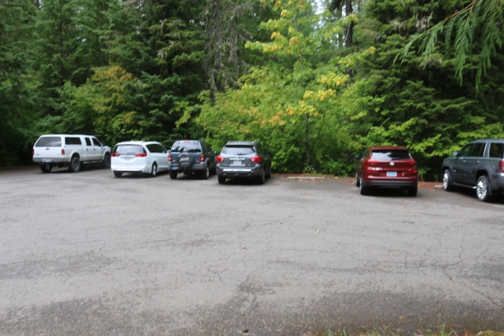 Parking at Watson Falls in Oregon.